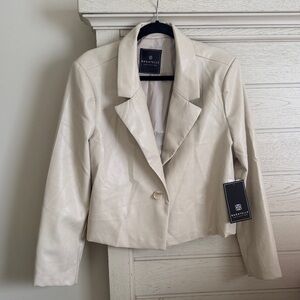 Bagatelle Women’s Cropped Beige Blazer | Tailored & Modern